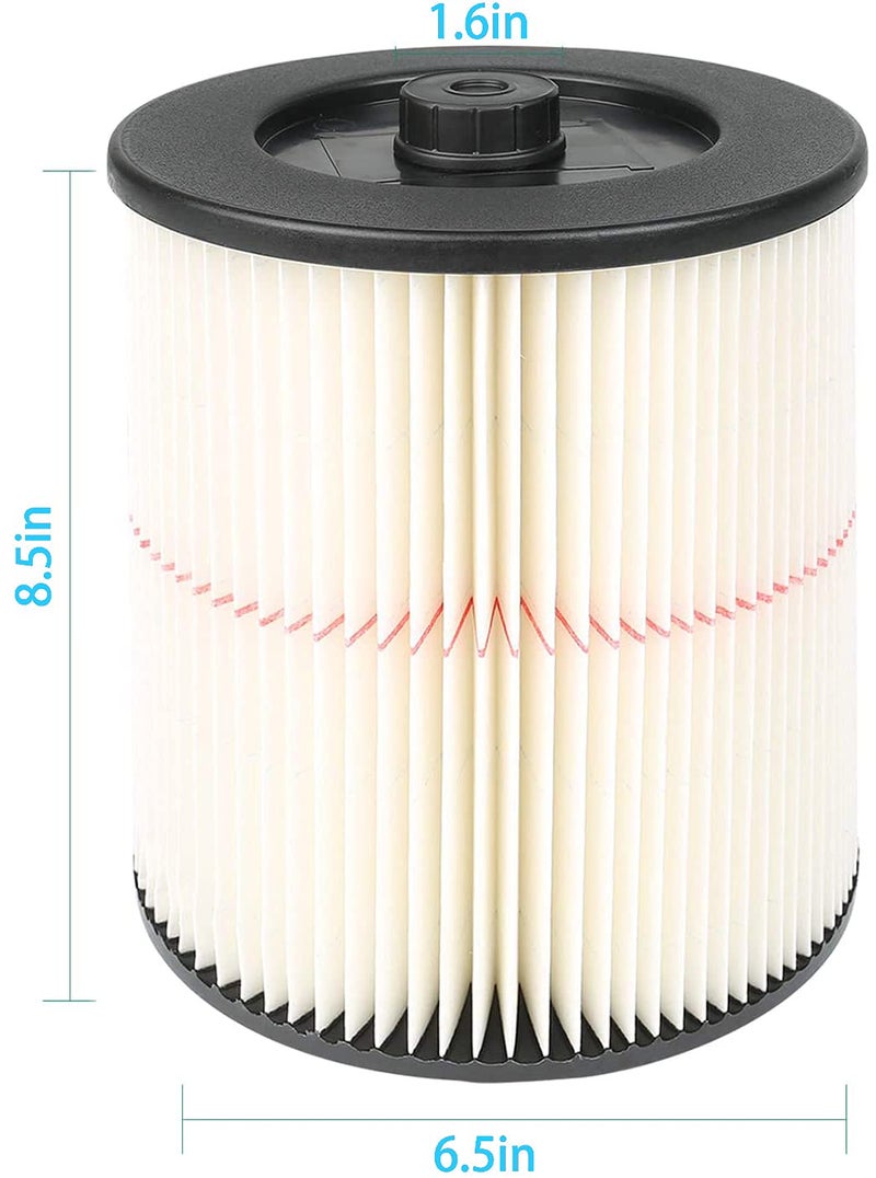 Ximoon Replacement Filter Fit Shop Vac Craftsman 17816 9-17816 Wet Dry Vacuum Air Cartridge Filter for 5 Gallon Vacuum Cleaner by Seelong - Image 3